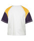 ფოტო #3 პროდუქტის Women's White LSU Tigers Serenity Gia Cropped T-shirt