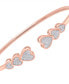 ფოტო #3 პროდუქტის Diamond Hearts Cuff Bangle Bracelet (1/5 ct. t.w.) in 14k Rose Gold-Plated Sterling Silver, Created for Macy's