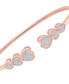 Diamond Hearts Cuff Bangle Bracelet (1/5 ct. t.w.) in 14k Rose Gold-Plated Sterling Silver, Created for Macy's