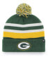 Фото #1 товара Men's Green Green Bay Packers State Line Cuffed Knit Hat with Pom