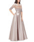 Petite Embellished Satin Gown
