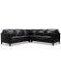 Фото #1 товара Virton 3-Pc. Leather "L" Sectional Sofa, Created for Macy's