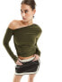 Фото #1 товара ASOS DESIGN asymmetric top in khaki