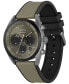 ფოტო #2 პროდუქტის BOSS Men's Top Quartz Fashion Chronograph Black Silicone Green Fabric Watch 44mm