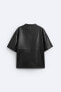 Leather effect t-shirt
