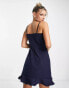 Фото #2 товара Trendyol cami dress with peplum hem in navy