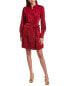 Фото #1 товара Jason Wu Pleated Jacquard Shirtdress Women's Red 10