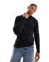 Selected Homme slim fit long sleeve polo in black