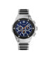 ფოტო #1 პროდუქტის Men's Brushed Silver-Tone Metal Bracelet Watch 52mm