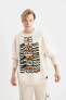 Фото #6 товара Erkek Sweatshirt Bej B4764ax/bg700