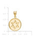 ფოტო #3 პროდუქტის Star of David Medallion Pendant in 14k Gold