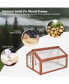 Double Box Garden Wooden Green House Cold Frame Raised Plants Bed Protection