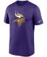 Фото #3 товара Men's Purple Minnesota Vikings Logo Essential Legend Performance T-shirt