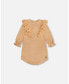 Girl Light Velvet Dress With Chiffon Frills Sparkling Gold - Toddler|Child