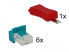 Фото #6 товара Delock 86425 - Port blocker key - RJ-45 - Red - 6 pc(s) - Polybag - 23 mm