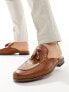 Фото #1 товара ASOS DESIGN mule loafers in brown faux leather weave