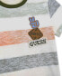 ფოტო #3 პროდუქტის Big Boys Striped Cotton Logo Appliqué T-Shirt