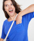 ფოტო #3 პროდუქტის Women's Patch-Pocket Short Sleeve T-Shirt, Created for Macy's