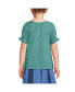 Girls Short Sleeve Eyelet Ruffle Sleeve Top