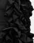 Фото #3 товара ASOS EDITION structured extreme ruffle mini dress in black