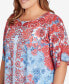 Фото #5 товара Plus Size Burnout Sublimation Mirrored Top