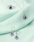 ფოტო #3 პროდუქტის Multi-Gemstone Teardrop 18" Pendant Necklace (1 ct. t.w.) in Sterling Silver