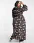 Фото #4 товара Reclaimed Vintage plus collar smock maxi in floral print