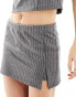 ASOS DESIGN mini skort in grey co ord pinstripe