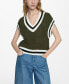 ფოტო #6 პროდუქტის Women's Contrast V-Neck Vest