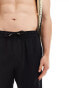 New Look linen blend pull on shorts in black