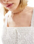 Фото #3 товара Reclaimed Vintage boho split front cami in ivory