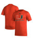 Фото #1 товара Men's Orange Miami Hurricanes Fadeaway Basketball Pregame AEROREADY T-shirt