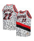 Фото #4 товара Men's Clyde Drexler White Portland Trail Blazers 1991-92 Hardwood Classics Doodle Swingman Player Jersey