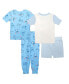 ფოტო #2 პროდუქტის Toddler Girls Cotton For Pajama, 4 Piece Set