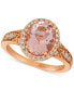 Morganite (1-3/4 ct. t.w.) and Diamond (3/8 ct. t.w.) Ring in 14k Rose Gold