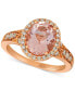 Фото #1 товара Morganite (1-3/4 ct. t.w.) and Diamond (3/8 ct. t.w.) Ring in 14k Rose Gold