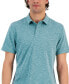 Фото #3 товара Alfatech Short Sleeve Marled Polo Shirt, Created for Macy's