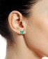 ფოტო #3 პროდუქტის Sapphire (7/8 ct. t.w.) & Diamond (1/20 ct. t.w.) Butterfly Stud Earrings in Sterling Silver (Also in Ruby & Emerald)