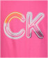 Фото #2 товара Футболка для малышей Calvin Klein, Big Girls Cinched Waist Muscle Round Neck