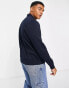 Tommy Hilfiger embroidered logo half zip sweatshirt in navy