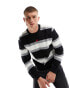 Фото #1 товара HUGO Diragol_S stripe logo sweatshirt in black