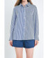 Фото #1 товара Women's Colorblock Stripe Cotton Shirt