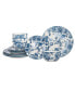 Фото #3 товара Blue Floral 12 Piece Dinnerware set, Service for 4