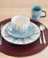 Фото #3 товара Wilson Blue 16 Pc. Dinnerware Set, Service for 4