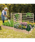 Фото #2 товара Raised Garden Bed with 3 Trellises with Divided Compartments for Flowers