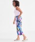 Фото #3 товара Women's 100% Linen Mallorca Palm Cropped Pants, Created for Macy's