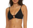 Фото #1 товара Becca Women's Modern Edge Buckle Reversible Bikini Top Swimwear Size Medium