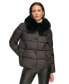 Фото #1 товара Women's Faux-Fur-Trim Collar Puffer Coat