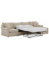 Фото #2 товара Wrenley 134" 3-Pc. Fabric Sectional Chaise Sleeper Sofa, Created for Macy's