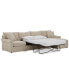 Wrenley 134" 3-Pc. Fabric Sectional Chaise Sleeper Sofa, Created for Macy's